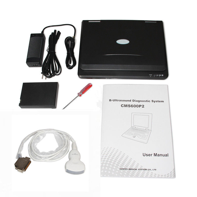 Détecteur à ultrasons portatif Ordinateur portable numérique de diagnostic 3.5 Convex sonde