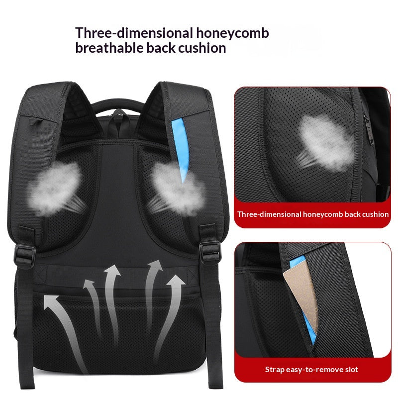 Sac d'ordinateur portable d'affaires de grande capacité avec réduction de charge Straps à coussin d'air