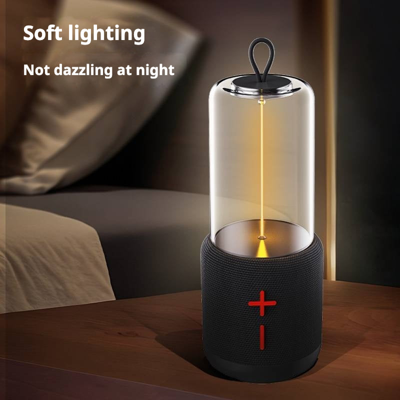 KP-816 Haut-parleur bluetooth extérieur portable avec lumière de nuit acrylique adaptée au côté du lit ou