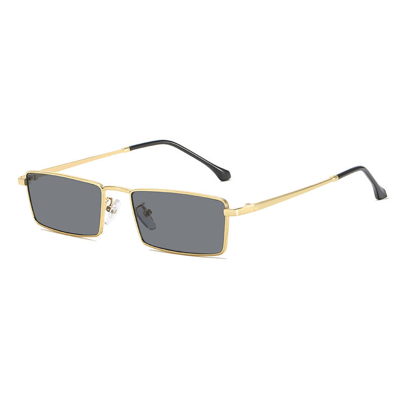 Lunettes de soleil de cadre en métal rétro pour hommes
