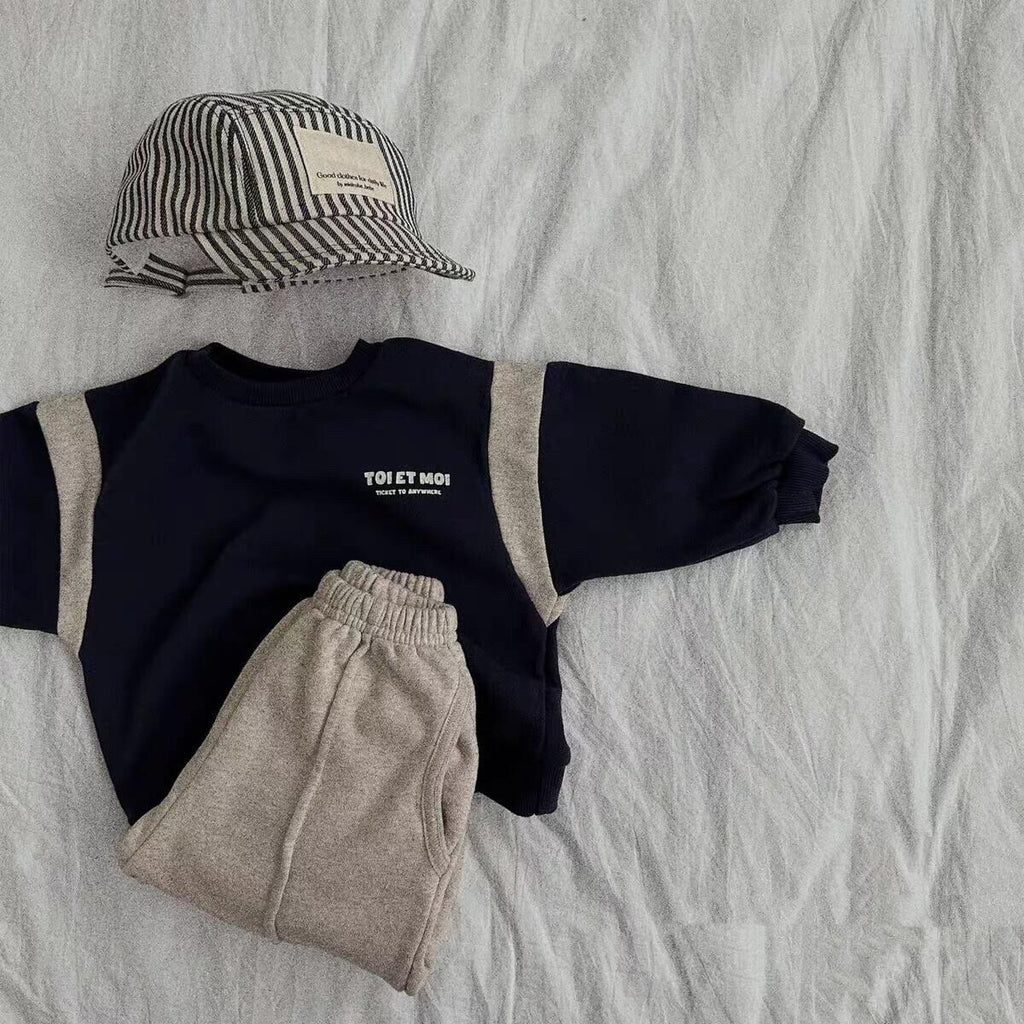 Patchwork Sweater pour bébé enfant de style coréen