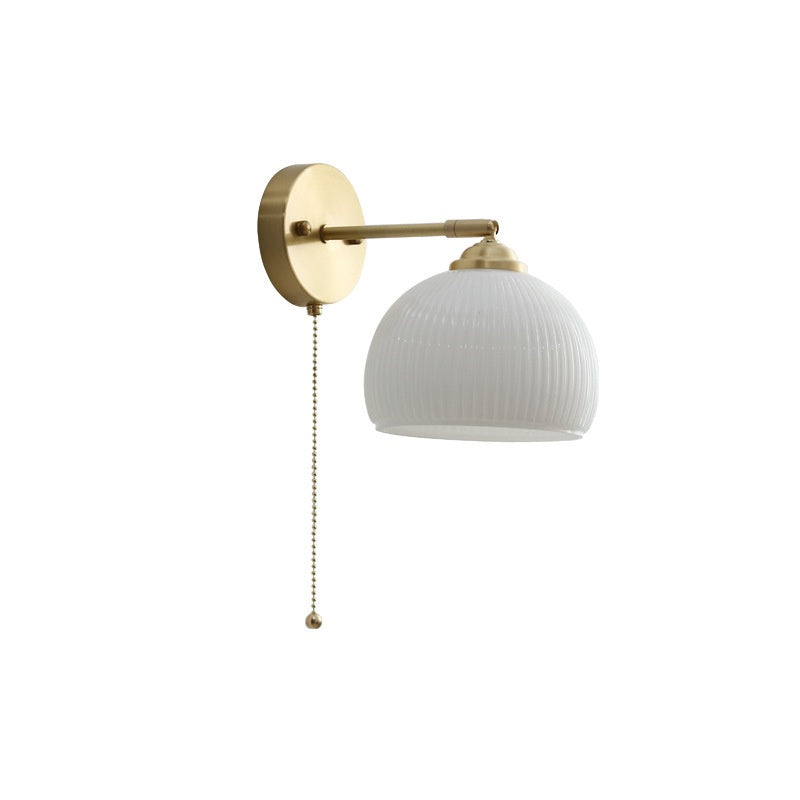 Lampe murale de couleur cuivre nordique style japonais Fond artistique mural lumière décorative