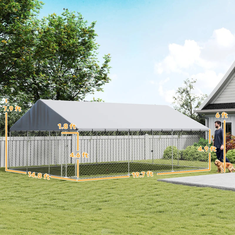Kennel de chien extérieur robuste avec toit imperméable