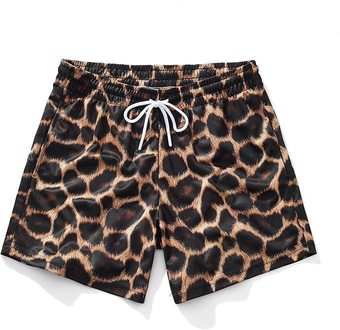 Short à trou d'épingle imprimé pour hommes occasionnels