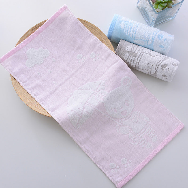 Pure coton Cartoon Jacquard Baby Visage Serviette