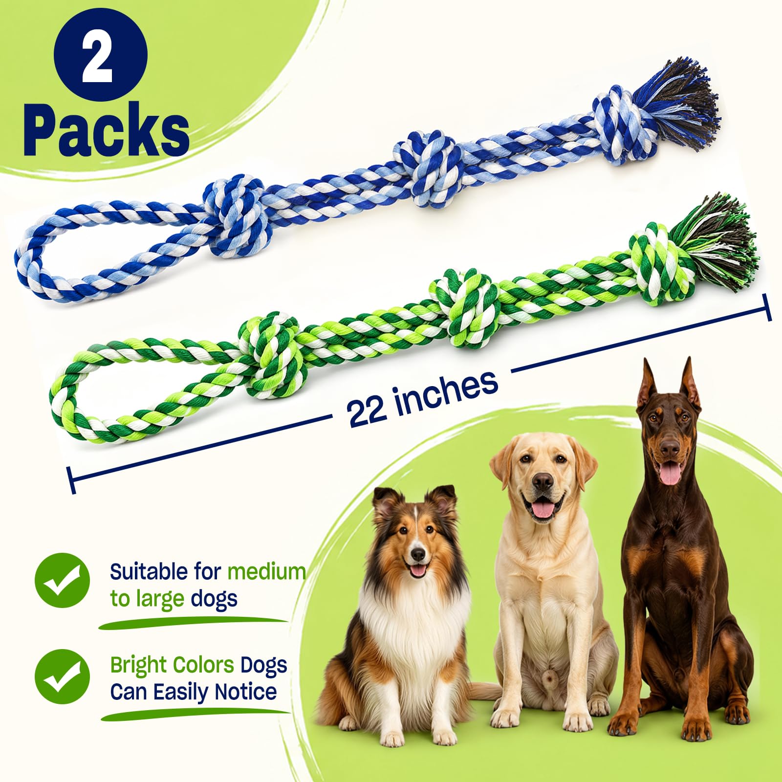 Jouets de corde de chien pour les brochettes agressives