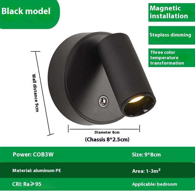 Wi-Fi gratuit sans punch côté lampe murale rechargeable