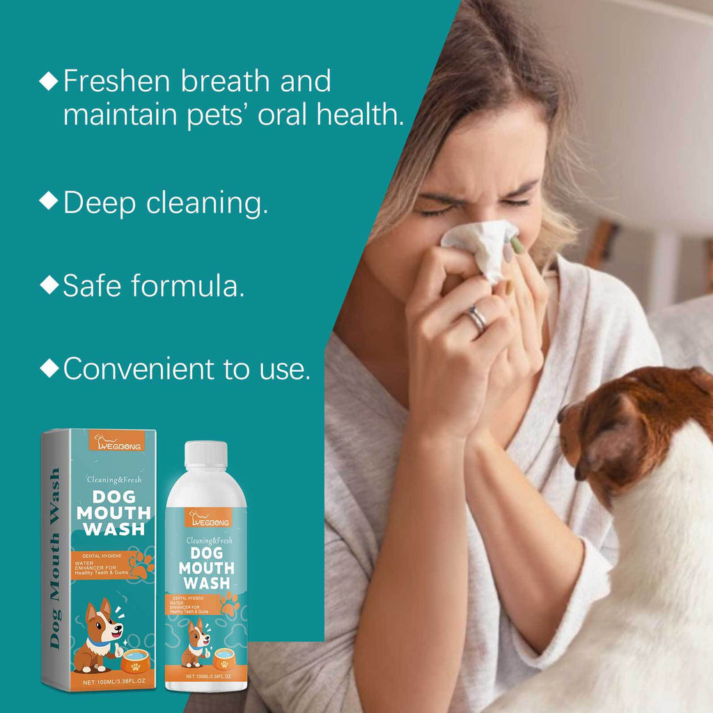 Dog Mouthwash pour enlever le tartare et le mauvais souffle