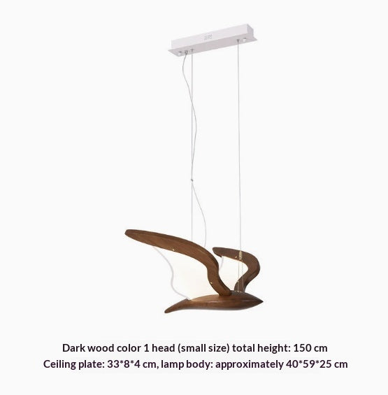 Lustre en bois massif Design créatif White Ash luminaire