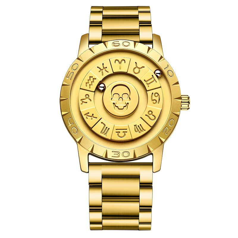 Montre de suspension magnétique pour hommes Montre de quartz créative