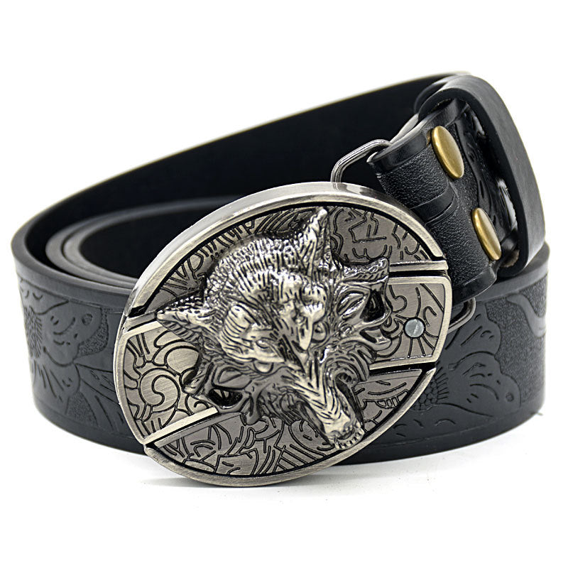 Ceinture de boucle lisse Casual pour hommes