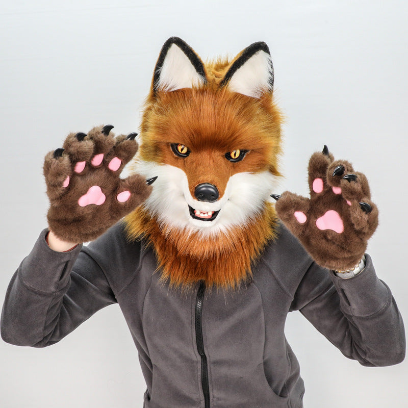 En peluche Fox Headgear Cosplay Prop