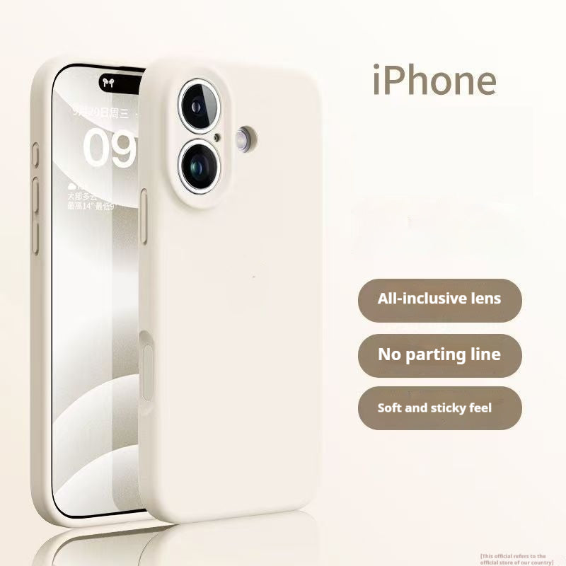 Boîtier de téléphone en silicone liquide de couleur solide simple