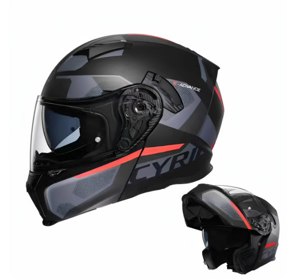Casque de moto à double-lentilles à révélation faciale