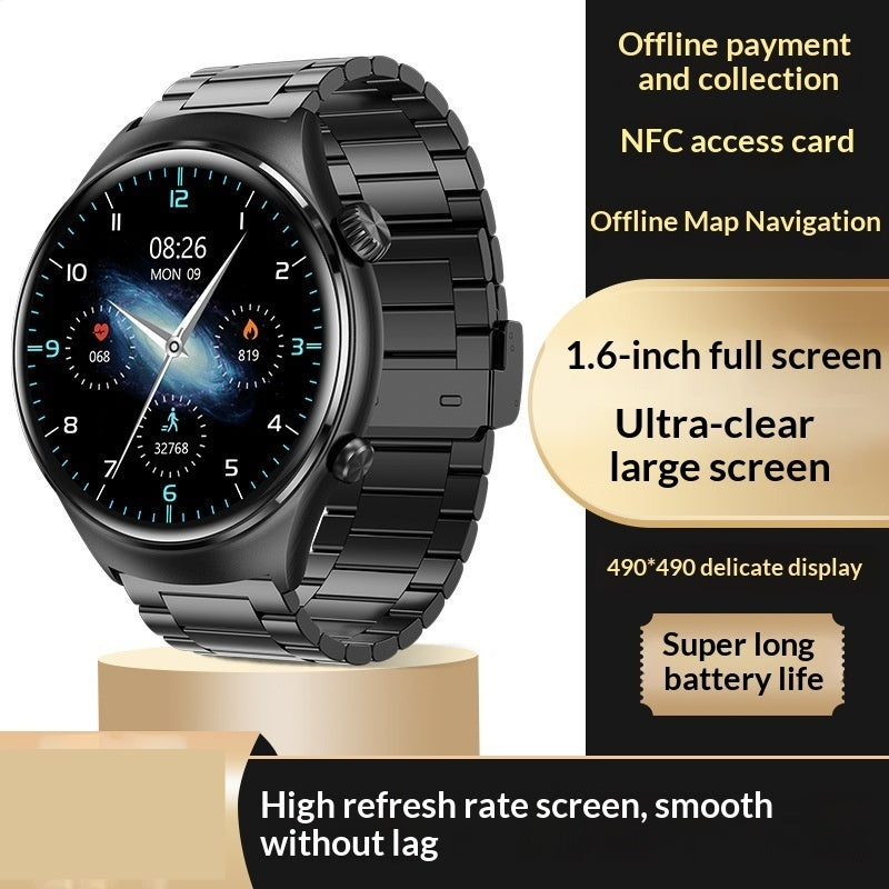 Smartwatch étanche NFC multifonction avec un bracelet à paiement
