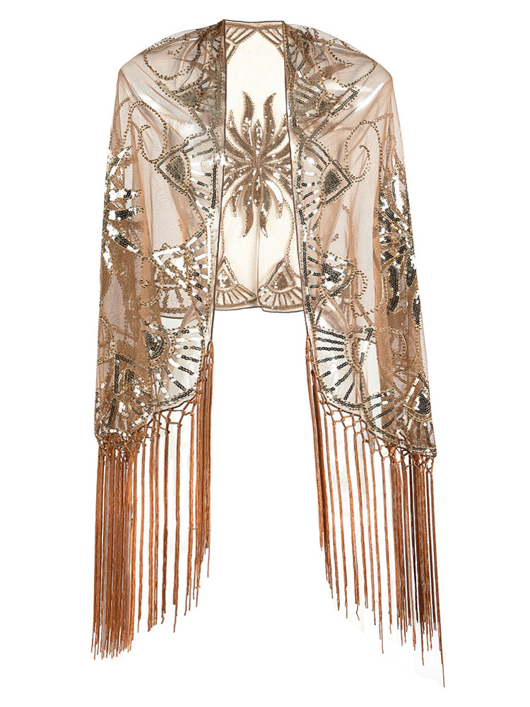 Flapper Gatsby Party Mesh Short Cover Up Robe Accessoire