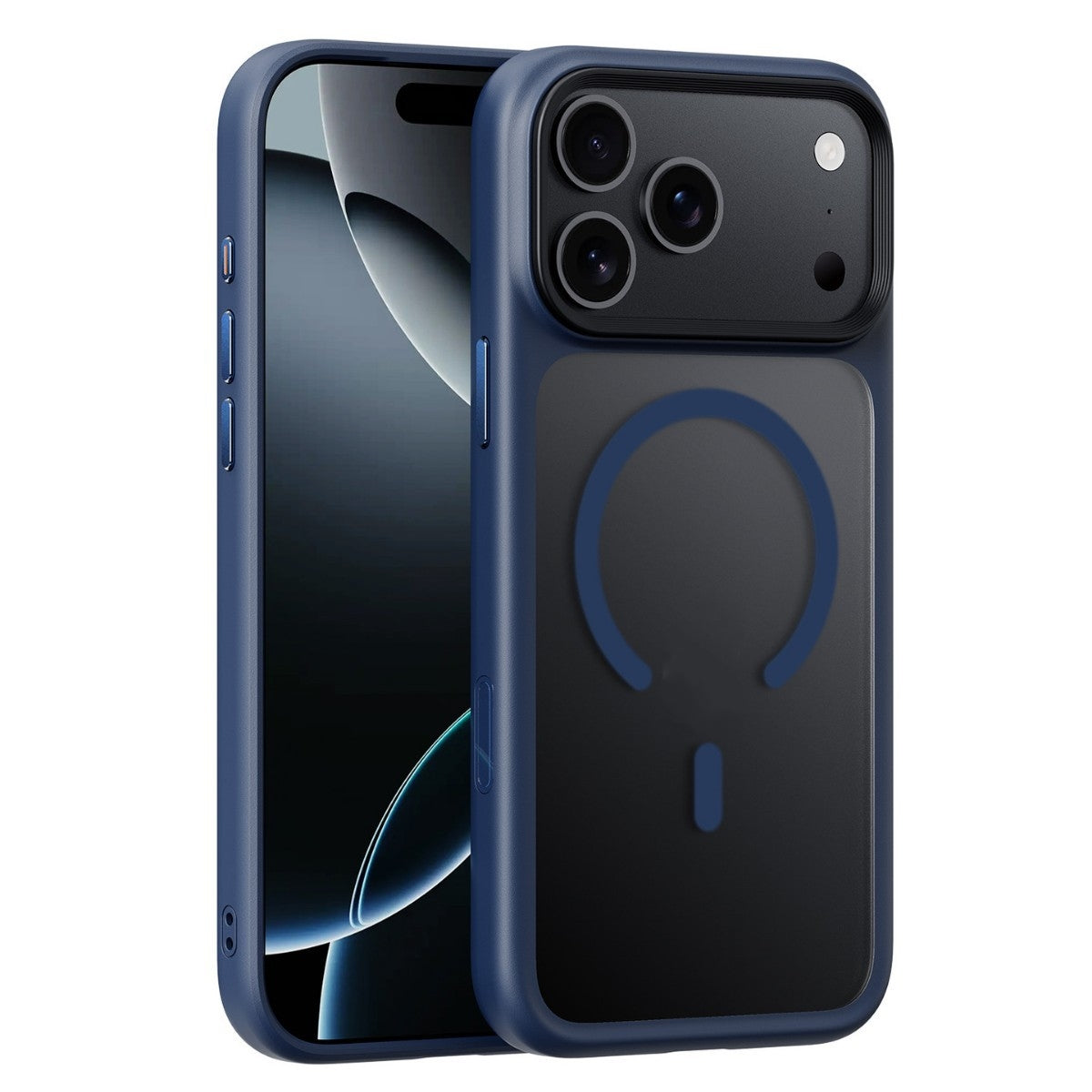 Applicable à 17ProMax Phone Case Skin Feeling Grosted Transparent magnétique résistant à la chute