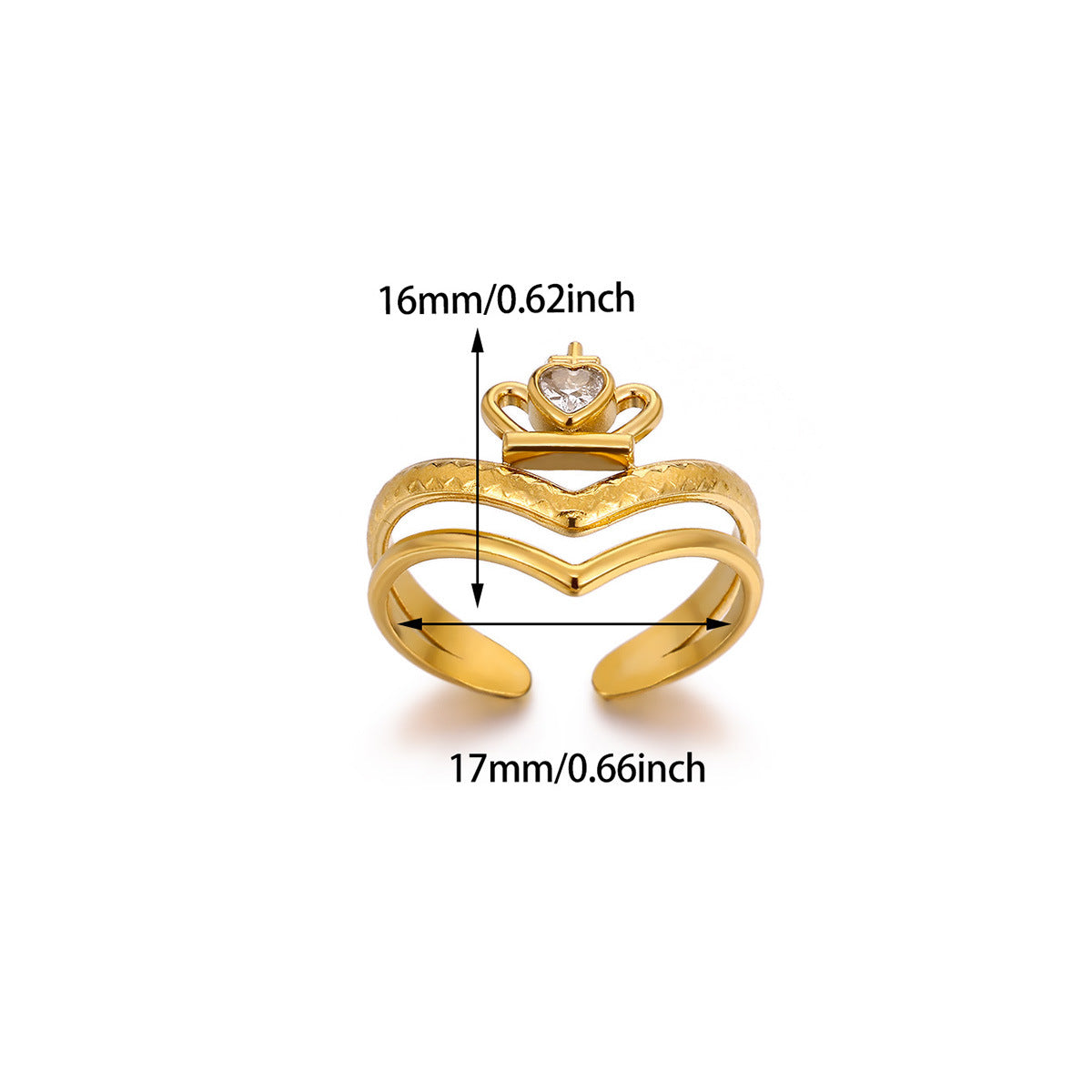 Finger Ring Mini mignon en acier inoxydable