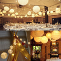 16 Lanternes de papier à suspension blanche pour décorer la pièce - Design élégant
