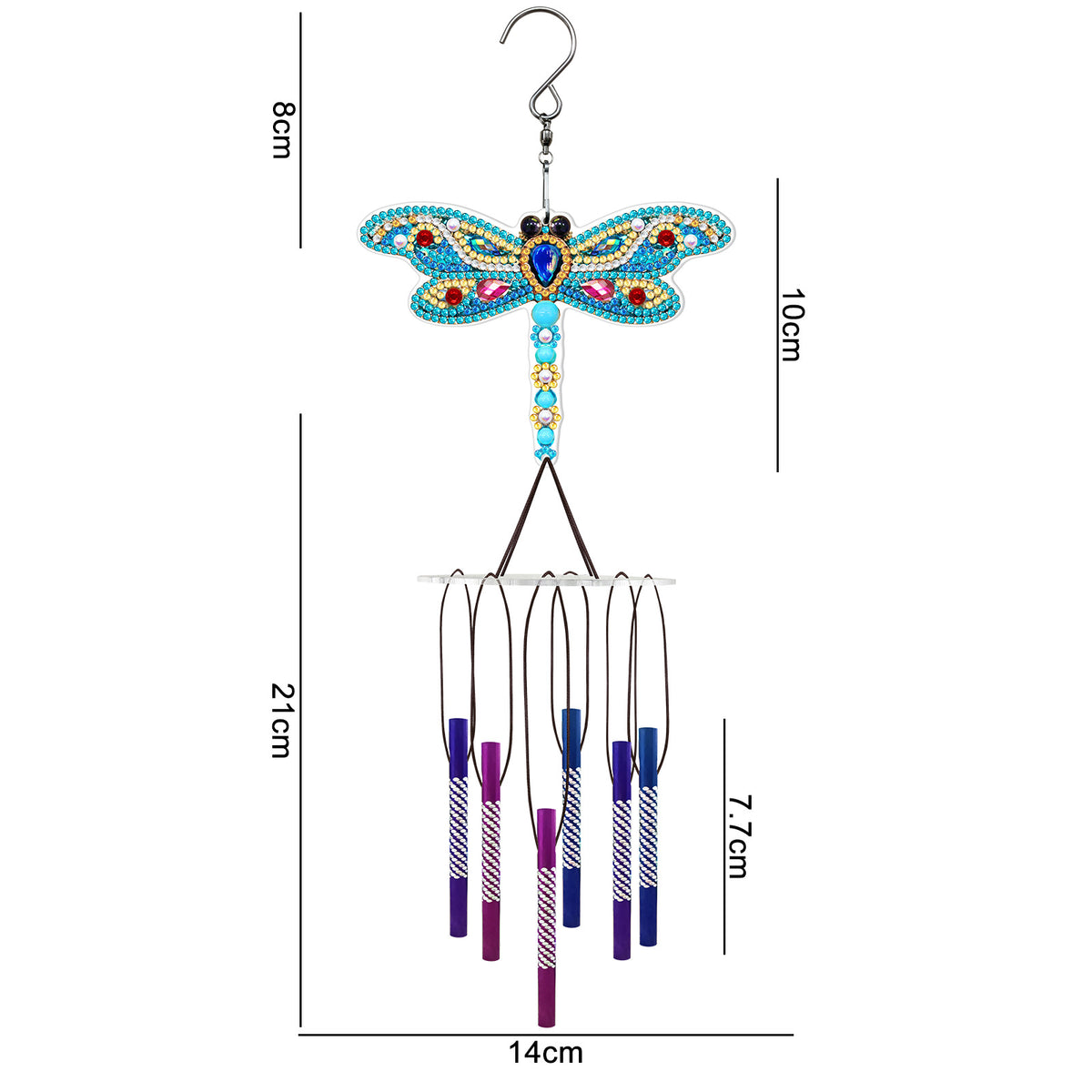 Diamant Peinture Wind Chime Pendentif DIY Handmade Outdoor Sun Catcher