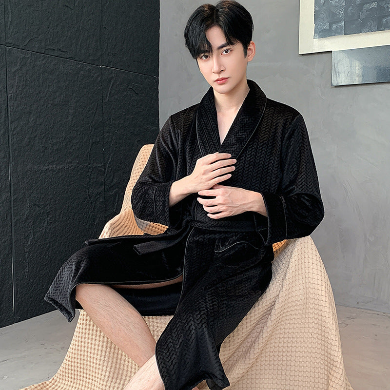 Velvet à double face Velvet de l'île extra-fine Velvet Bathrobe