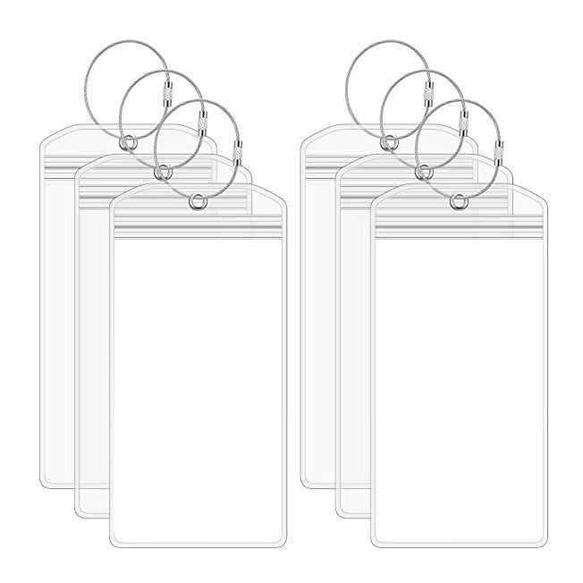 Porte-cartes d'identité étanche transparente verticale