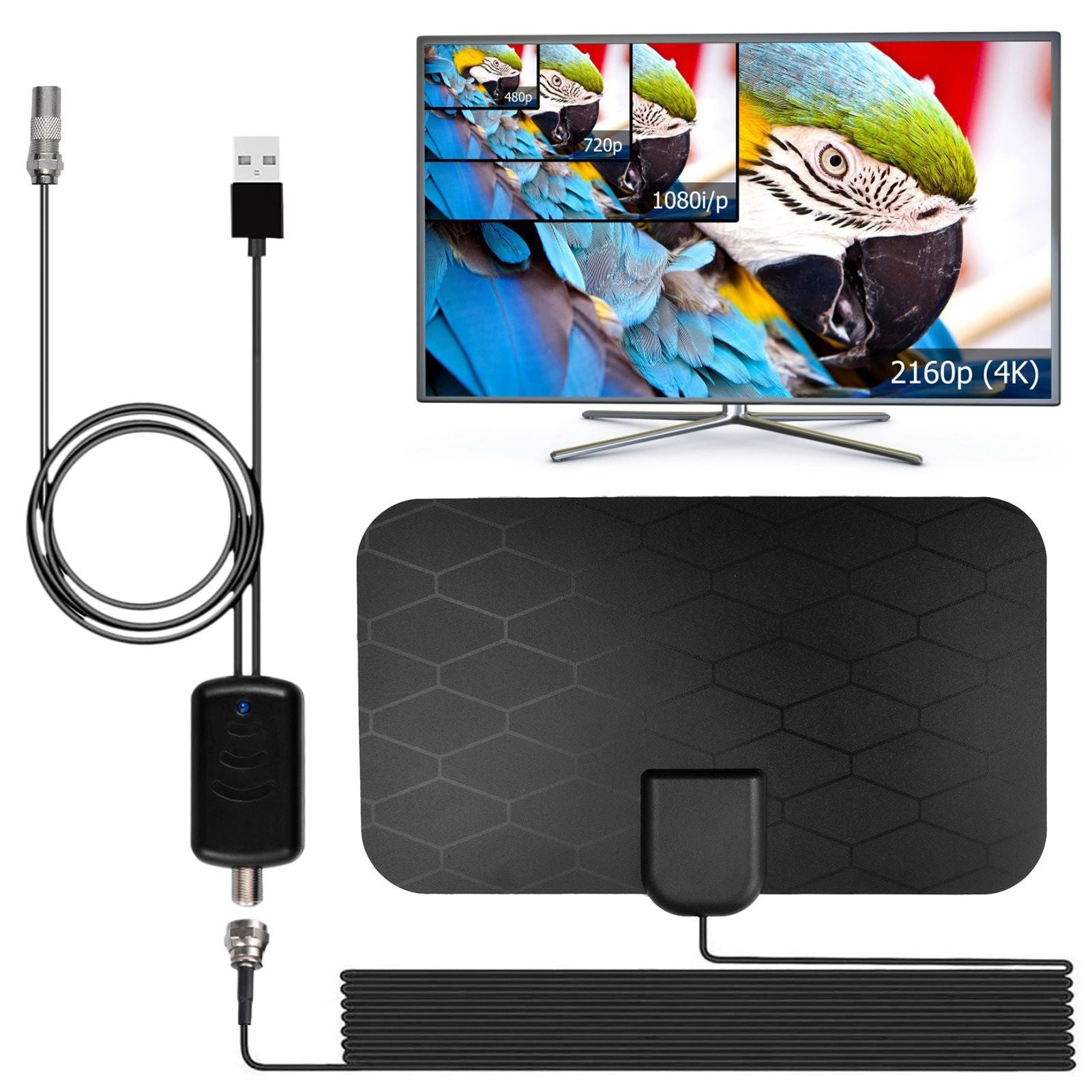 Récepteur de signal numérique HD 4K Free NBC TV Antenne