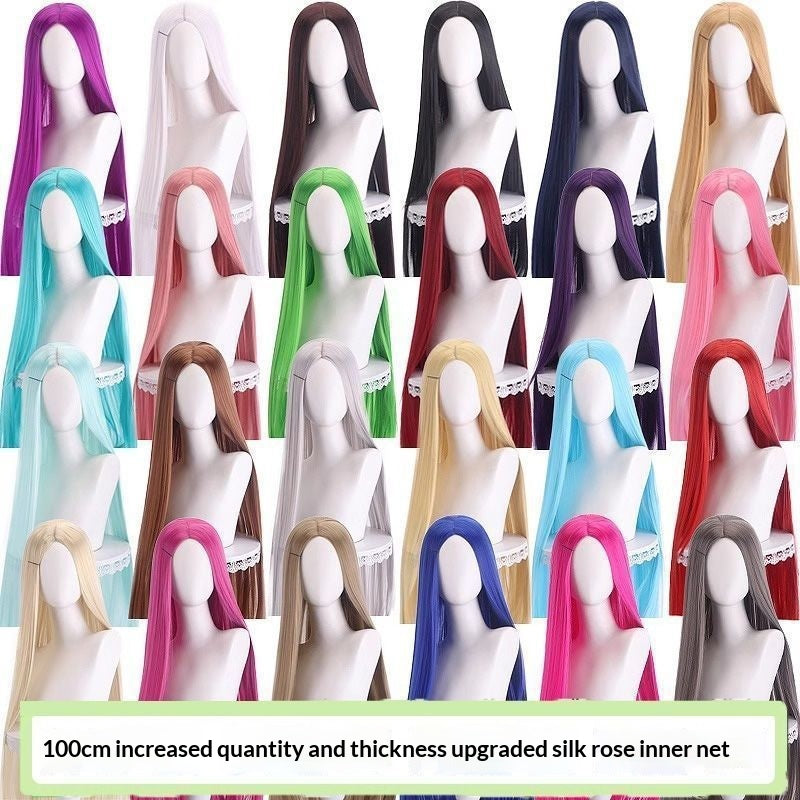 Natural Voluminous Wig Long Straight Anime and Traditional Chinese Style Full Head