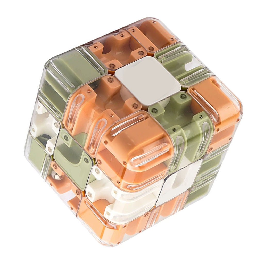 3D Labyrinthe Cube plastique Trois Dimensionnel Rotation Cube Puzzle Jeu de jeu pour les âges Ove