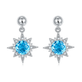S925 Boucles d'oreilles d'étoiles en argent sterling