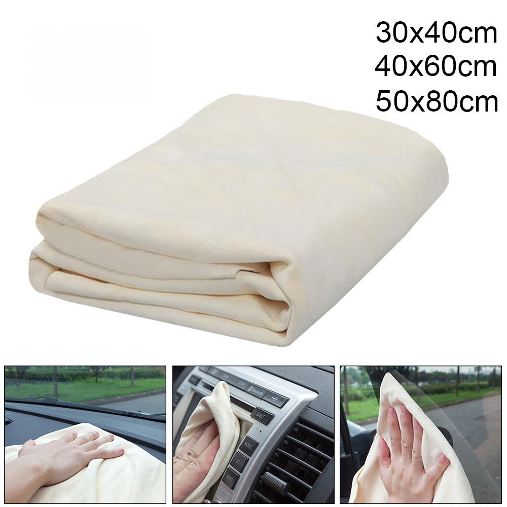 Tissu de nettoyage de voiture en cuir naturel Suede