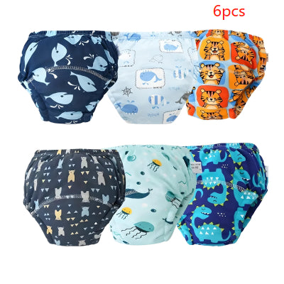 Pantalon d'entraînement pour bébé Pure coton respirant 6 couches Lavable Couche pour bébé