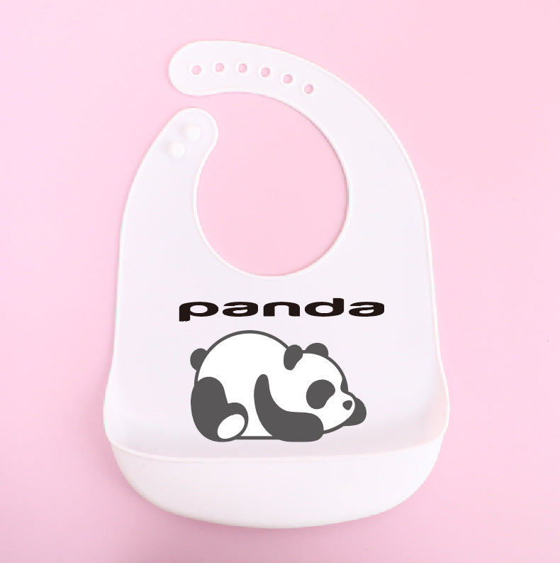 Bébé dessin animé créatif imprimé silicone Bib
