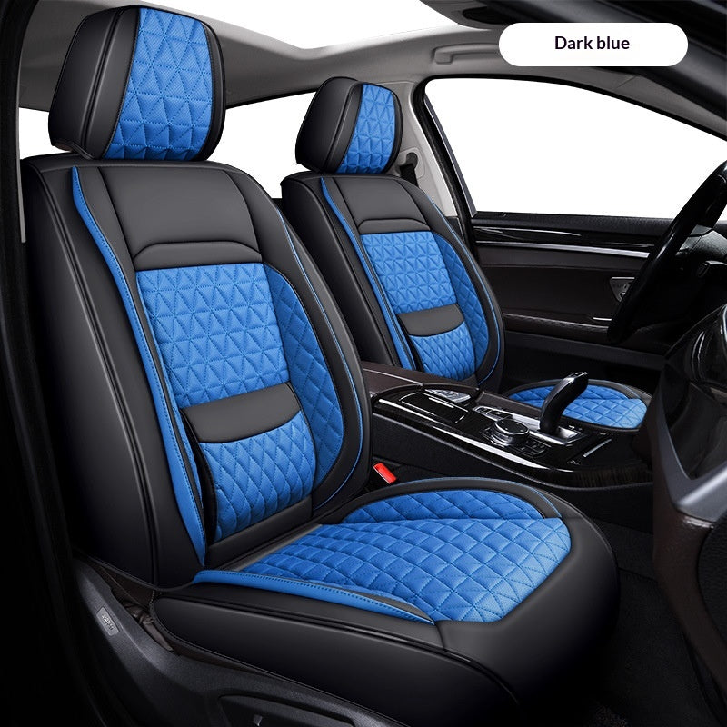 Coussin de siège de voiture respirant en cuir Couverture universelle de siège toute-saison