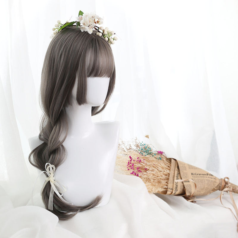 Lolita rouge longue ligne droite pour les femmes wig