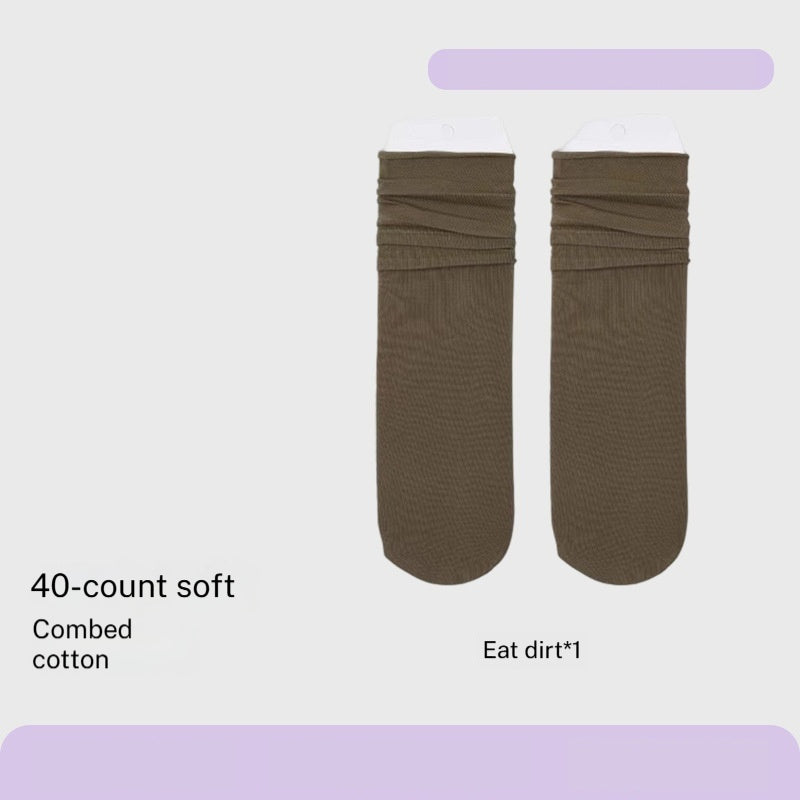 Coton peigné Sweat-absorbant Déodorant Chaussettes haute couleur du genou