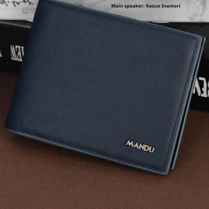 Homme PU Twill court antivol pivotant multifonctions pièces Purse