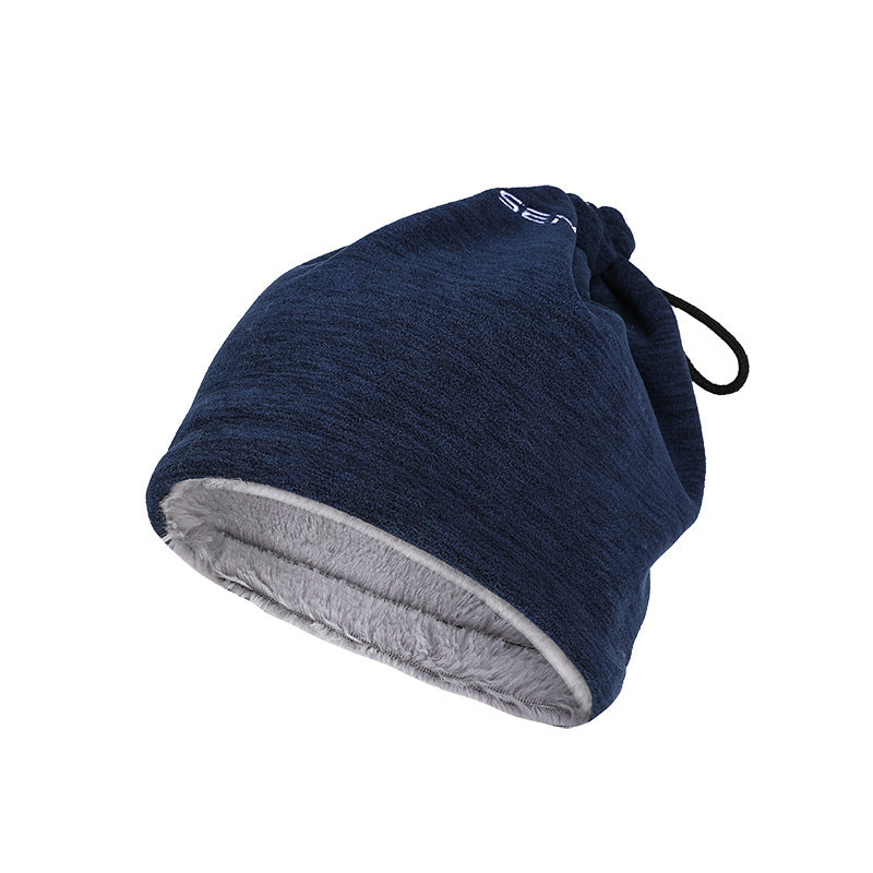 Outdoor Plush Bib Cold Proof and Warm Wool Hat Wind Proof and Fashionable