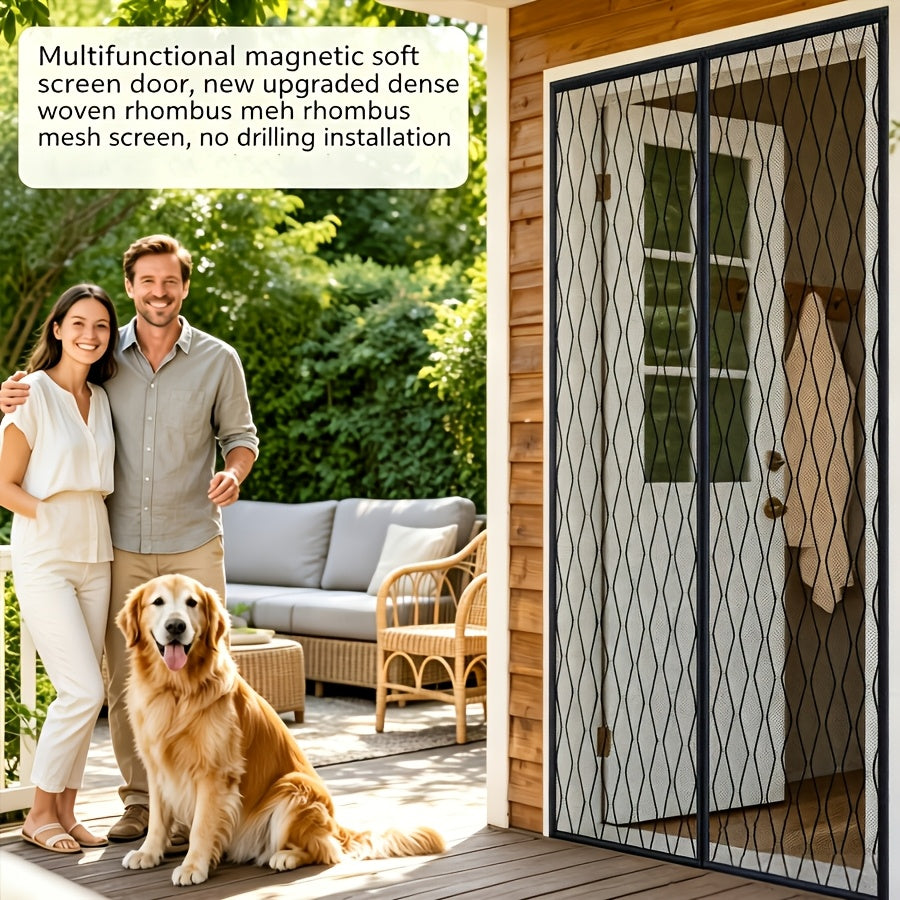 Un rideau de porte magnétique à l'épreuve des moustiques avec fin matériel de mesh vertical Cet effet