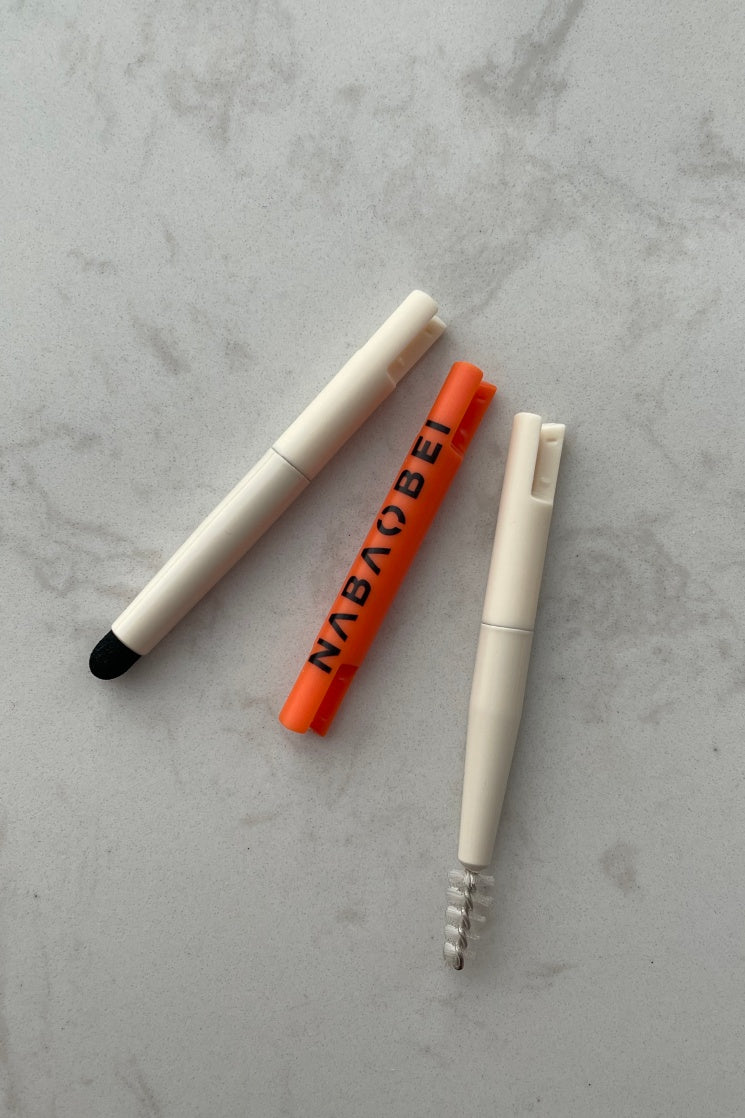 Brosse de maquillage en bobine de mélange de cils à double extrémité