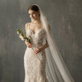 Église nuptiale Mariage Perle Long Tail Tulle