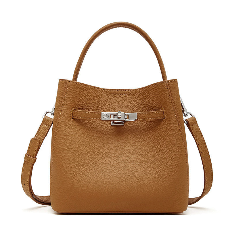 En automne et en hiver véritable sac de seau de légumes en cuir pour les femmes