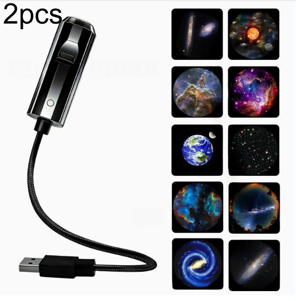 Portable USB Starry Sky Projection Night Light avec des diapositives interchangeables