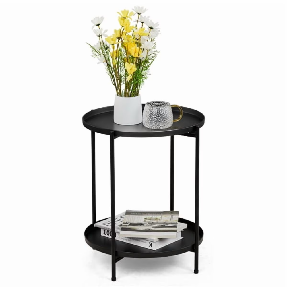 Table latérale de cour double couche