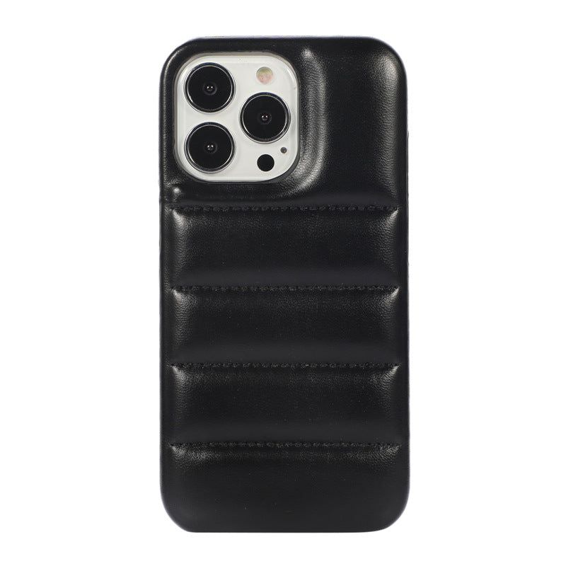 Clapet de téléphone en cuir d'Instagram en couleur solide