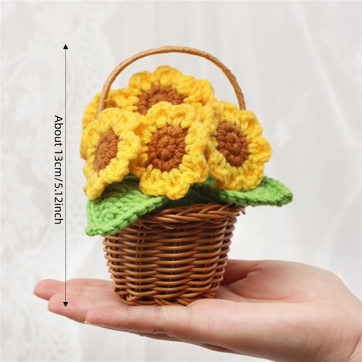 Crochet fait main Assorti Panier de fleurs Ornements en pot