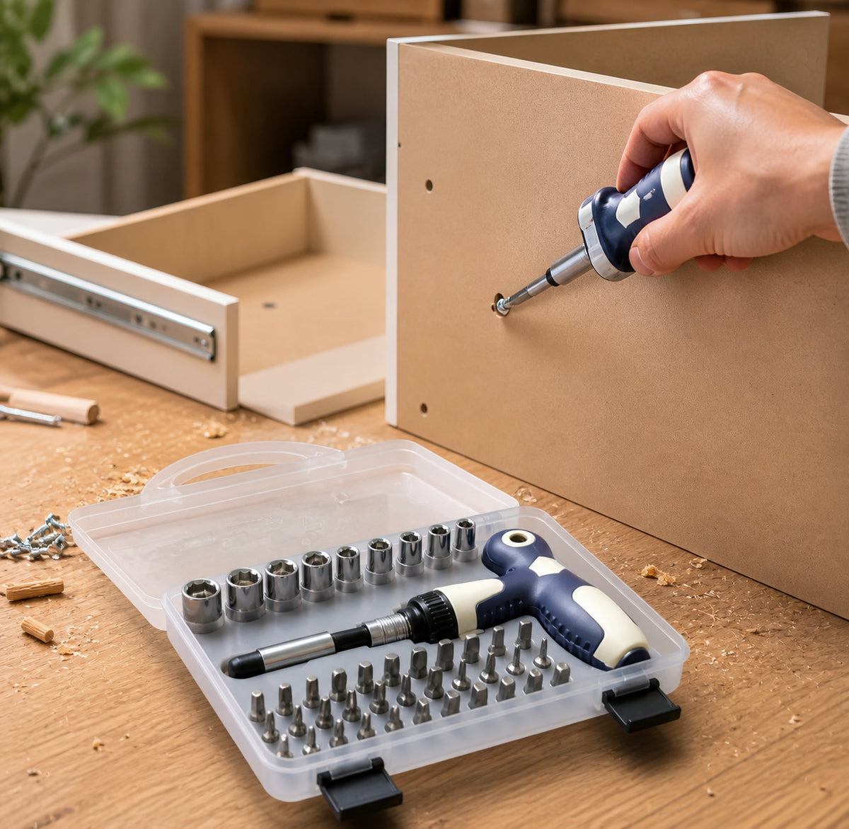 Combinaison de socket à visseuse multifonctionnelle pour outils de réparation à domicile