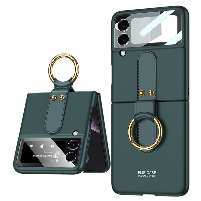 Coque de téléphone mobile pliant simple et créative gelé dur Shell couleur solide