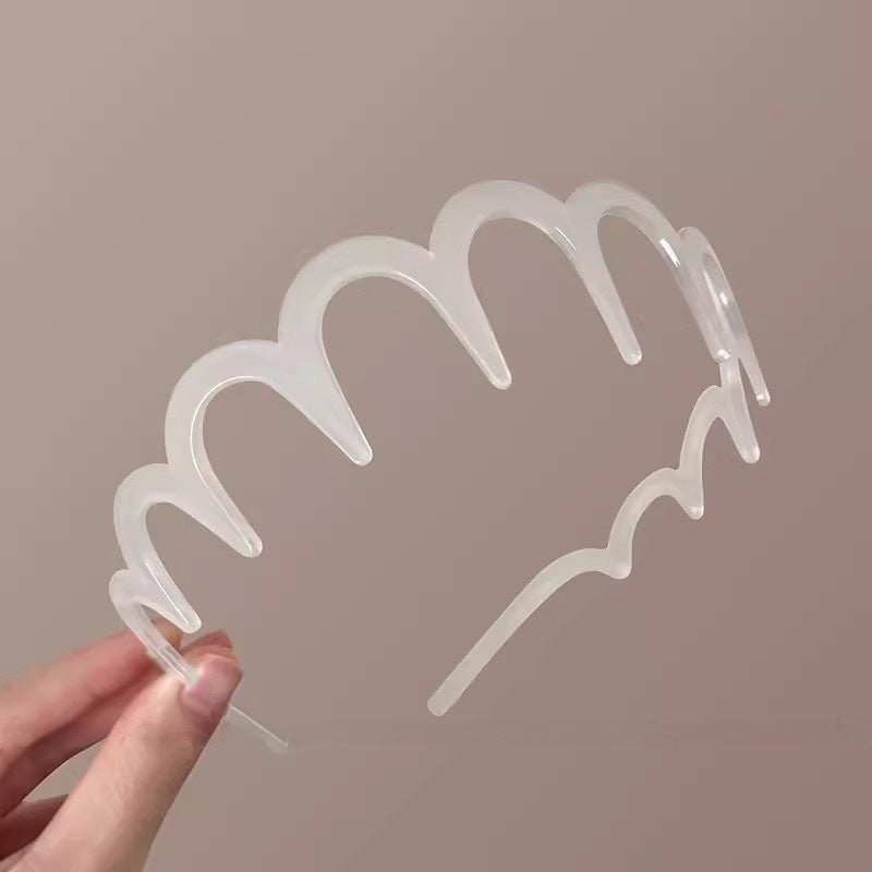 Coiffure Wave Laver le visage Dentée Bandeau antidérapante Barrettes à épingles à cheveux unisexe