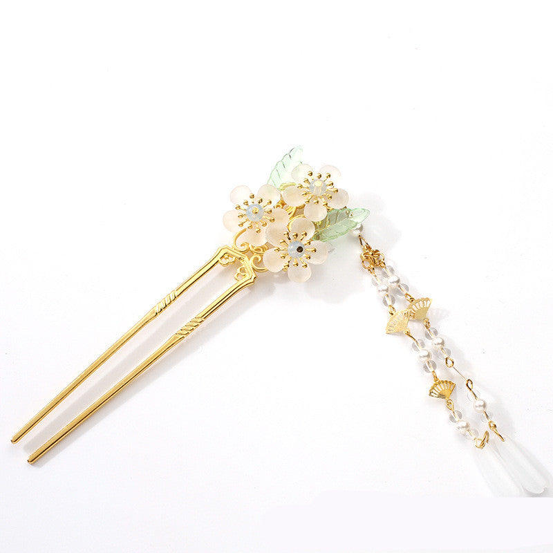 Antique Hanfu coiffure Tassel mariée épingle à cheveux étape Shaking Insert peigne cheveux bijoux